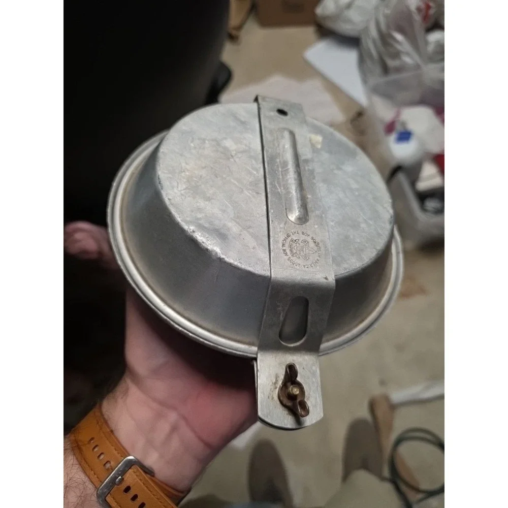 Vintage BSA Boy Scouts of America  Aluminum Mess Kit Frying Pan Bowl Camping